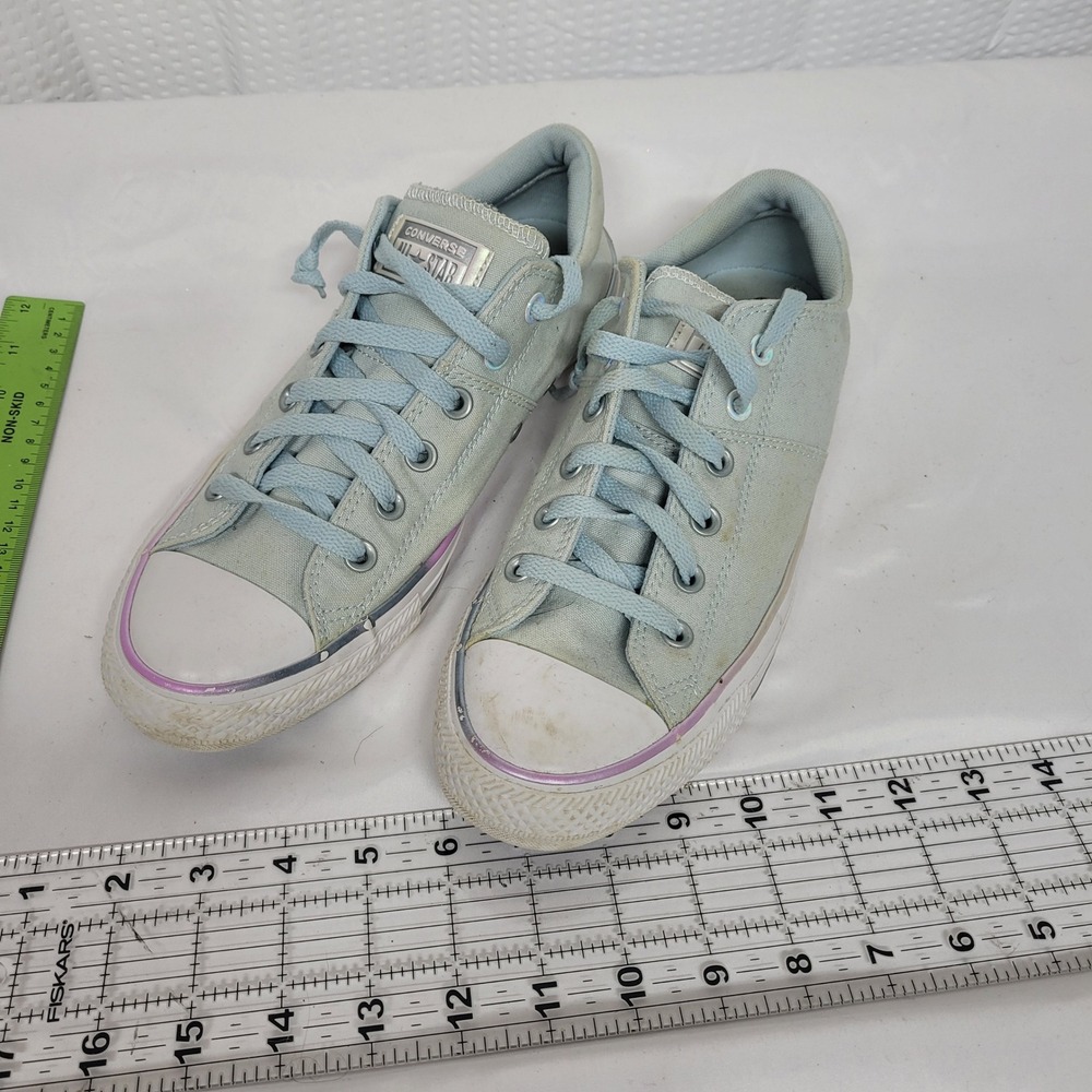 Converse All‎ Star Madison Light Blue Iridescent Trim Sneakers 566102C Womens 10